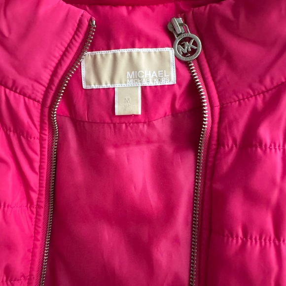 Michael Kors Women Pink Puffer Vest - Picture 3 of 3